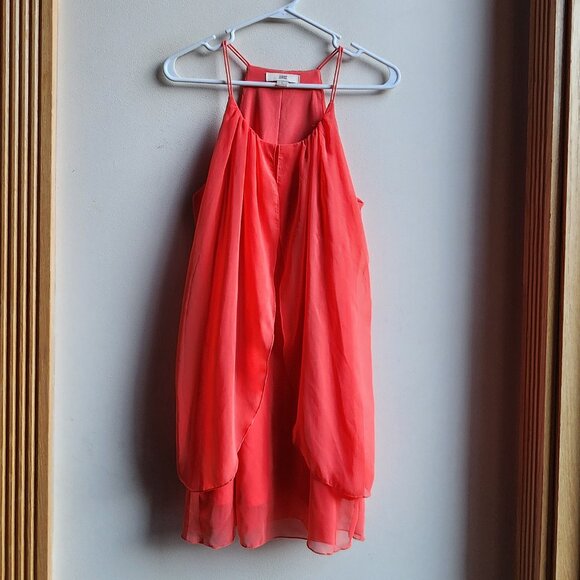 ISSI Hot Orange Flowy Halter Tank Top Size Large - Picture 5 of 16